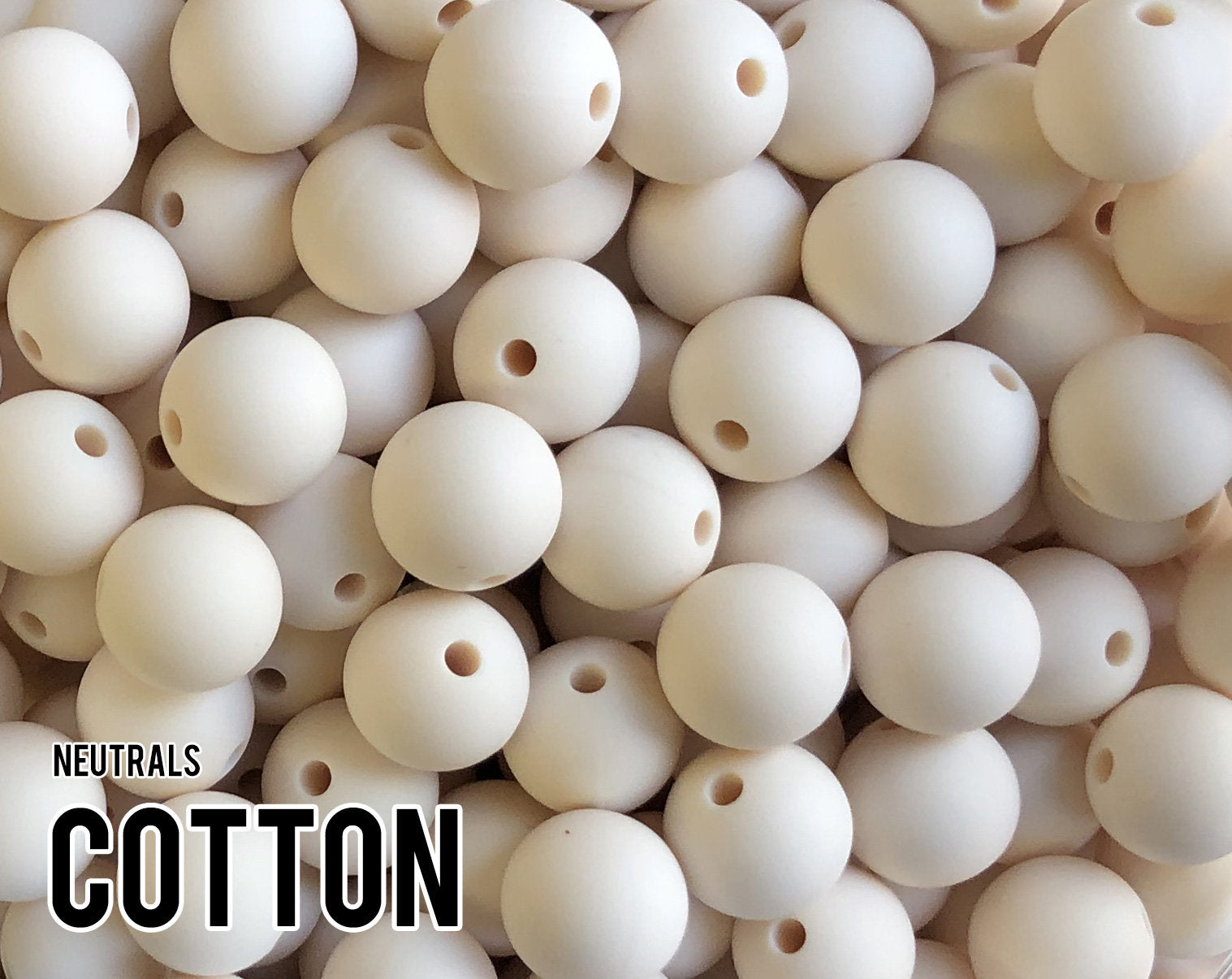 Silicone Beads, 12 mm Cotton Silicone Beads 5-1,000 (aka off white, ivory, white, neutral) Bulk Silicone Beads Wholesale