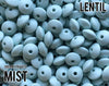 Small Abacus Lentil Saucer Silicone Beads in Mist - Dreamy Palette - 5-1,000 (aka greenish white, light green, pastel green) Bulk Wholesale