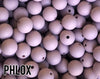 Silicone Beads, 12 mm Phlox Silicone Beads 5-1,000 (aka light purple, greyish purple, muted purple) Bulk Silicone Beads Wholesale