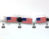 Silicone American Flag USA Flag Focal Beads - Bulk Silicone Beads Wholesale - DIY Jewelry
