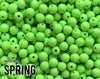 Silicone Beads, 9 mm Round  Spring Silicone Beads - Pastel Neon - 5-1,000 (bright green, neon green, pastel green) Bulk Silicone Beads Wholesale