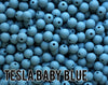 Silicone Beads, 9 mm Round  Tesla Baby Blue Silicone Beads 5-1,000 (aka medium blue, teal blue, sea blue) Bulk Silicone Beads Wholesale