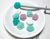 Knitting Needle Stoppers - Mint Garden - Beader Caps - Beader Tips - Back Stoppers - Point Protectors - End Stoppers - Stitch Holder