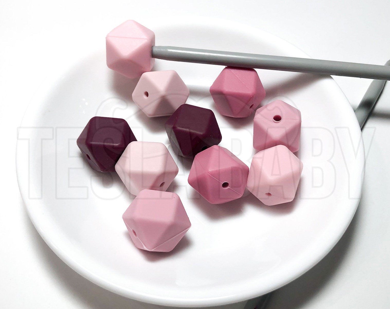 Knitting Needle Stoppers - Pink Ombre - Beader Caps - Beader Tips - Back Stoppers - Point Protectors - End Stoppers - Stitch Holder