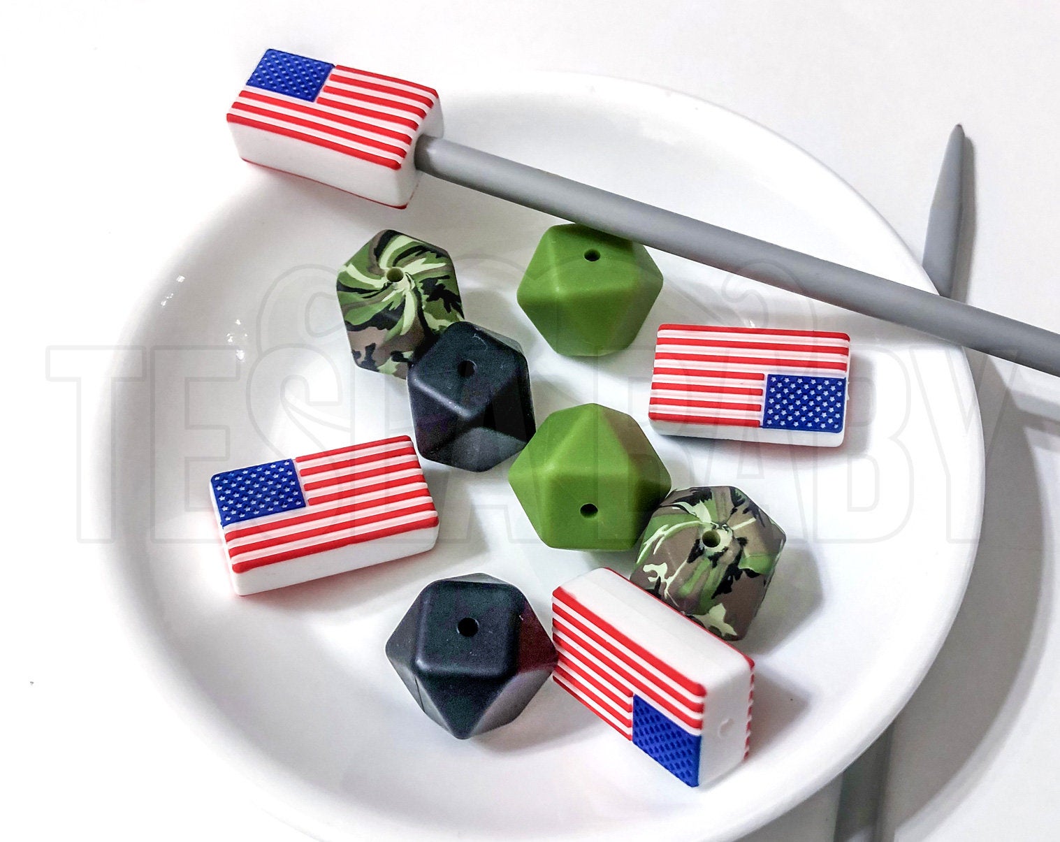 Knitting Needle Stoppers - American Combat - Beader Caps - Tips - Back Stoppers - Point Protectors - End Stoppers - Stitch Holder