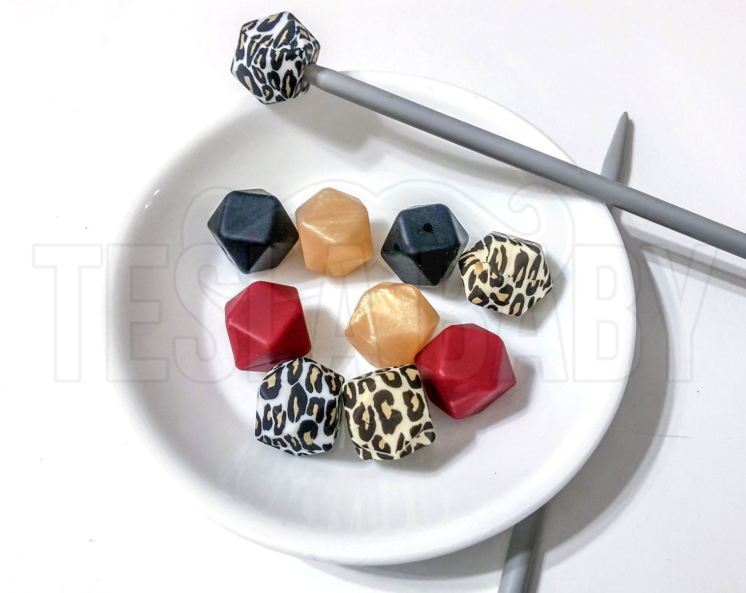 Knitting Needle Stoppers - Leopard Luxury - Beader Caps - Tips - Back Stoppers - Point Protectors - End Stoppers - Stitch Holder