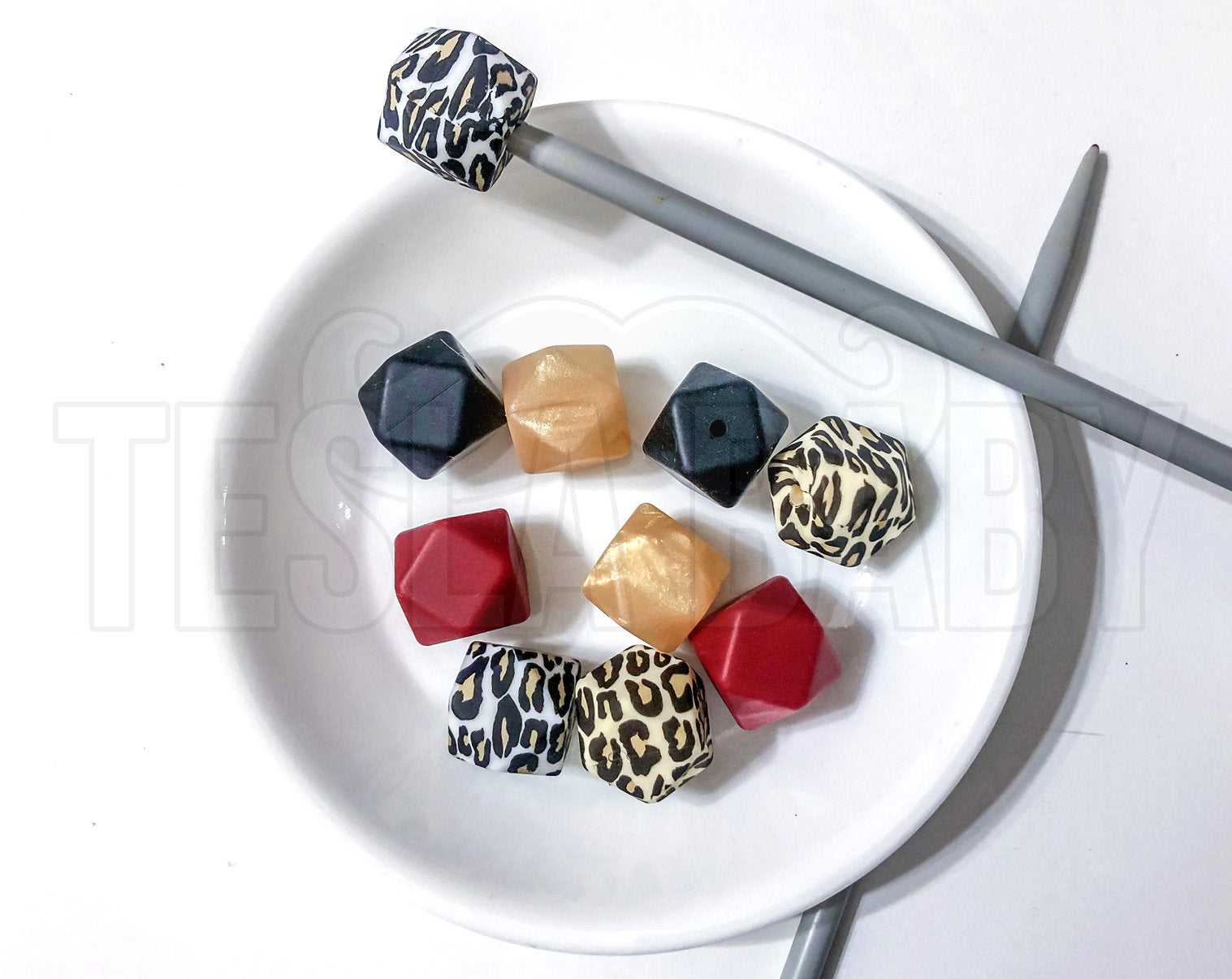 Knitting Needle Stoppers - Leopard Luxury - Beader Caps - Tips - Back Stoppers - Point Protectors - End Stoppers - Stitch Holder