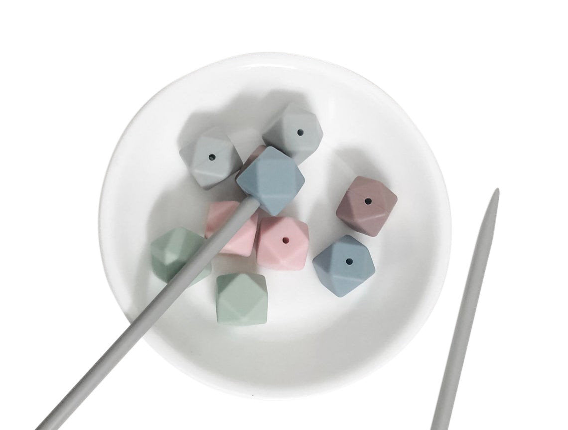 Knitting Needle Stoppers - Muted Pastels - Beader Caps - Beader Tips - Back Stoppers - Point Protectors - End Stoppers - Stitch Holder