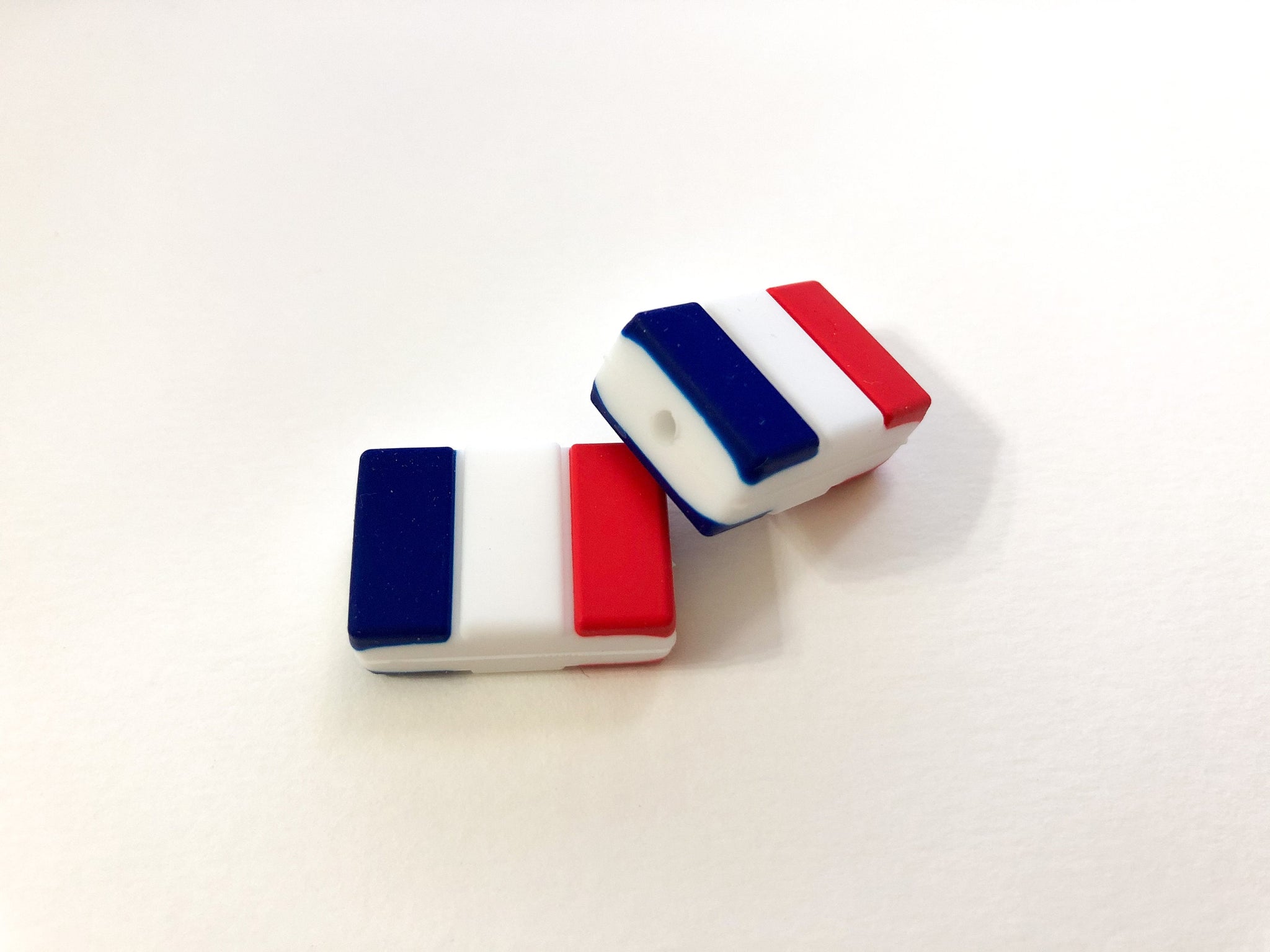 Silicone France Flag Focal Beads - Bulk Silicone Beads Wholesale