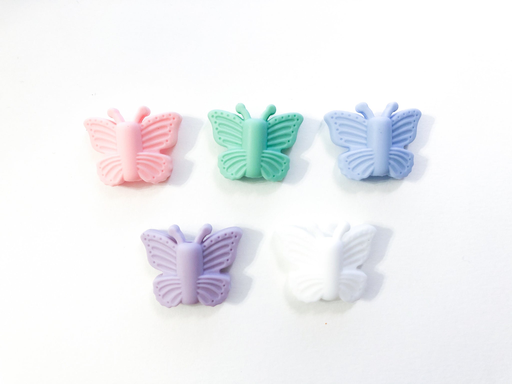 Silicone White Butterfly Beads - Bulk Silicone Beads Wholesale - DIY Jewelry