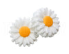 Silicone Daisy Beads (White and Yellow) - Bulk Silicone Beads Wholesale - DIY Jewelry