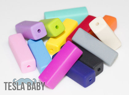 0-9 Silicone Number Cube Beads - 12 mm square – Tesla Baby