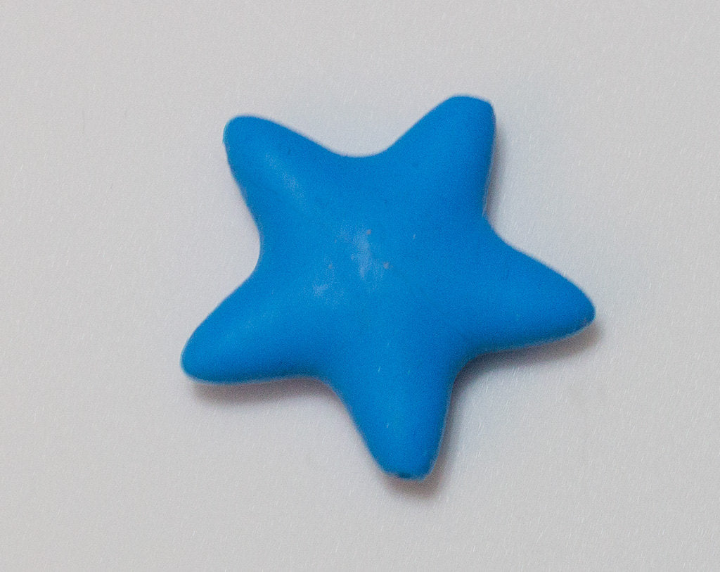 Blue Star Silicone Bead