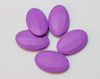 Lavender Flat Oval Silicone Beads