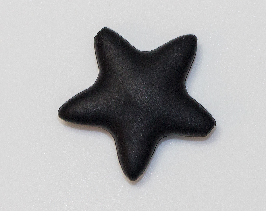 Black Star Silicone Bead