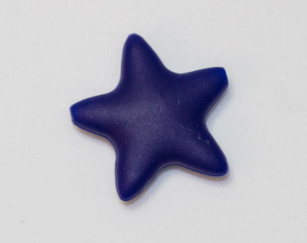 Navy Star Silicone Bead