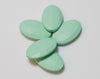 Mint Flat Oval Silicone Beads
