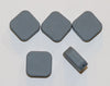 SALE - 1-5 Tile Silicone Beads in Grey - Square with Rounded Edges - 20 mm x 20 mm x 8 mm