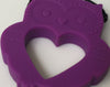 1 Silicone Owl Teether / Pendant in Plum - Silicone Teething, Silicone Teether, Teething Pendant