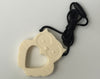 1 Silicone Owl Teether / Pendant in Ivory - Silicone Teething, Silicone Teether, Teething Pendant