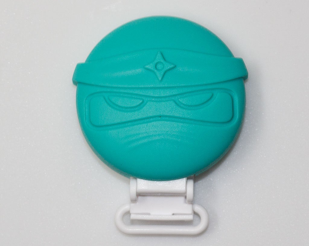 Ninja Pacifier Clip - Teal - Silicone