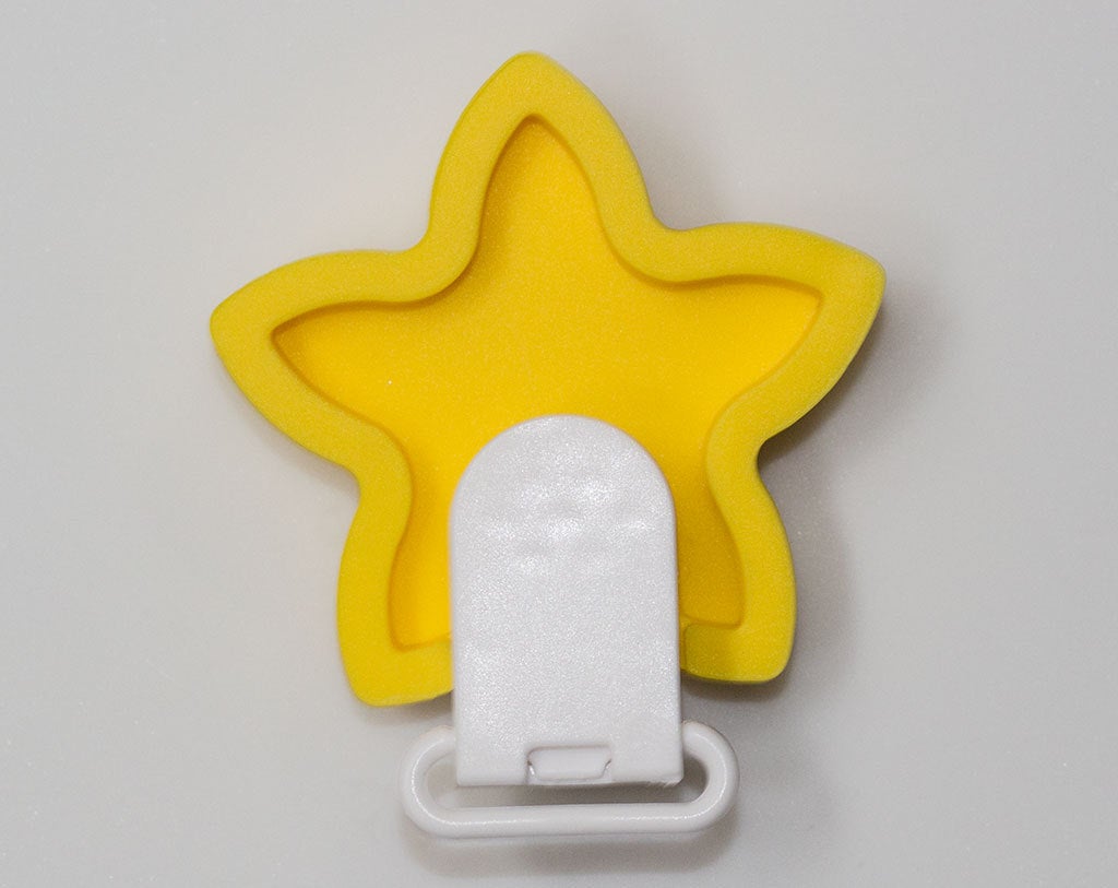 Star Pacifier Clip - Yellow - Silicone