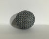 0.78" / 20 mm Crochet Wood Bead in Grey (12)
