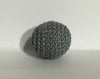 1.06" / 27 mm Crochet Wood Bead in Grey (12)