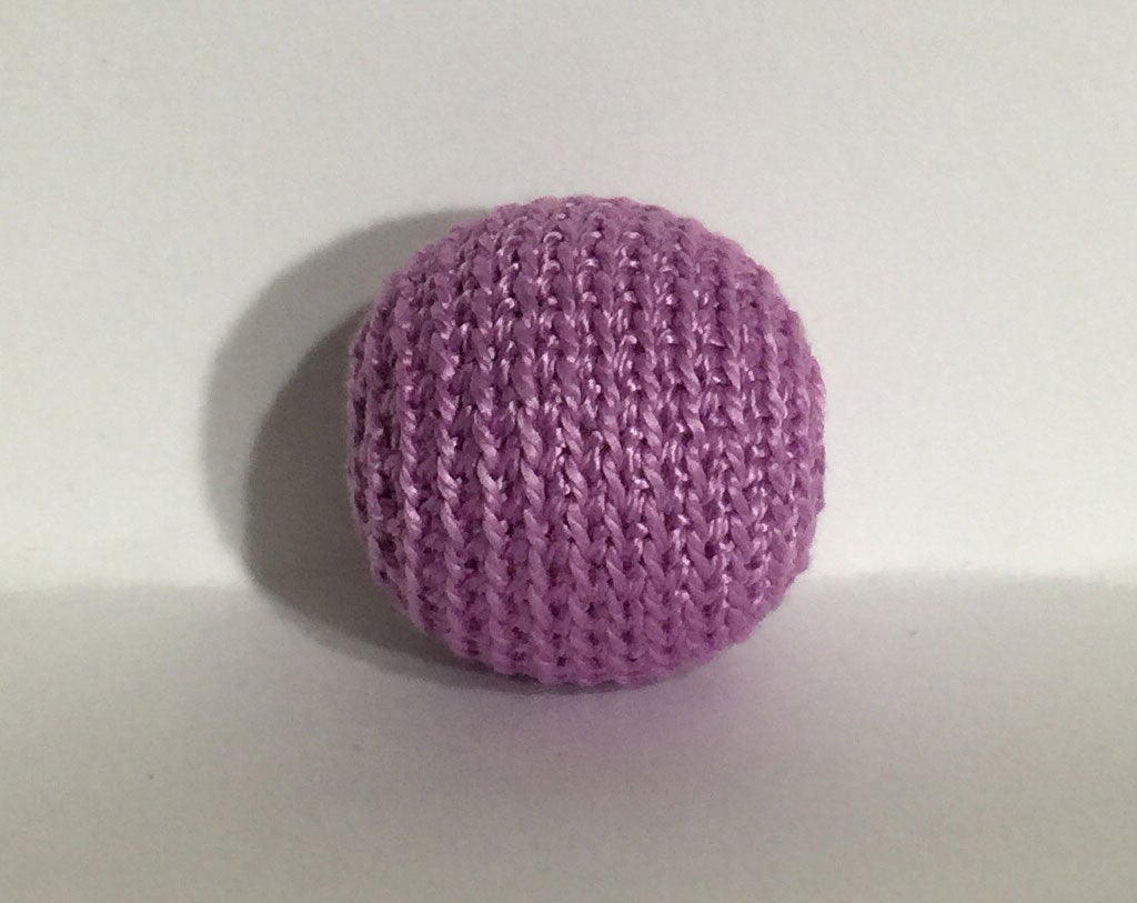 1.06" / 27 mm Crochet Wood Bead in Md Lavender (19A)