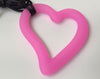 1 Silicone Heart Teether / Pendant in Magenta - Silicone Teething, Silicone Teether, Teething Pendant