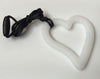 1 Silicone Heart Teether / Pendant in White - Silicone Teething, Silicone Teether, Teething Pendant